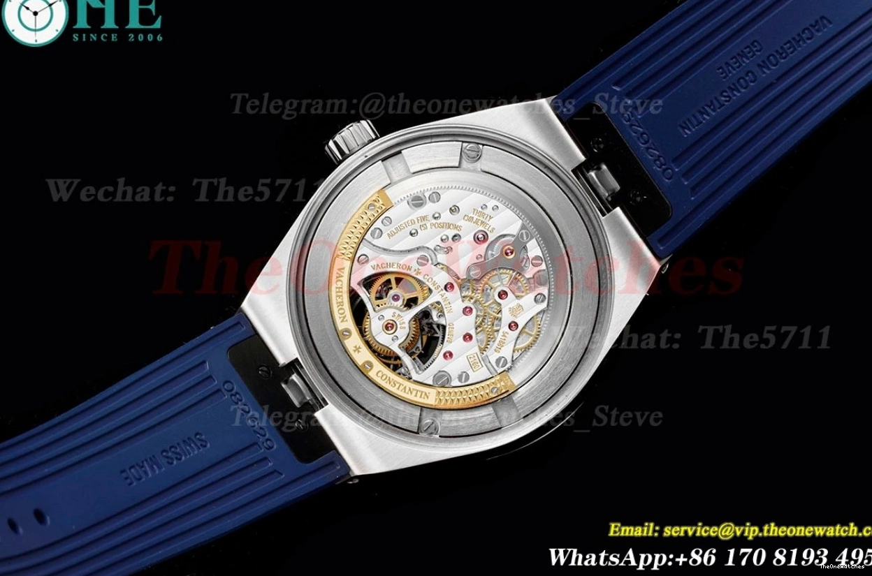 RU 6000V Overseas BBR ref Stk Tourbillon SS Blue 0110
